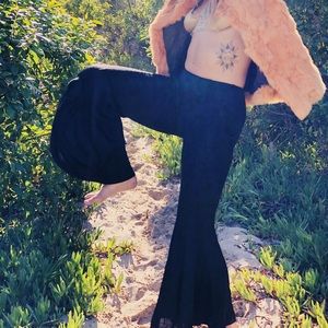 Vintage 90s Black “Super Flare” Bellbottom Pants